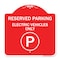 Signmission Reserved Parking Electric Vehicles With ParkingHeavy-Gauge Aluminum Sign, 18" x 18", RW-1818-23151 A-DES-RW-1818-23151 - alternate 1